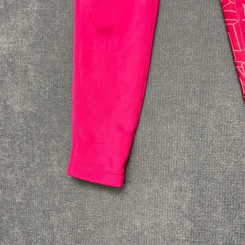 Nike Trophy Training Leggings Girls 20 Pink Graphic Logo Print Yoga Performance